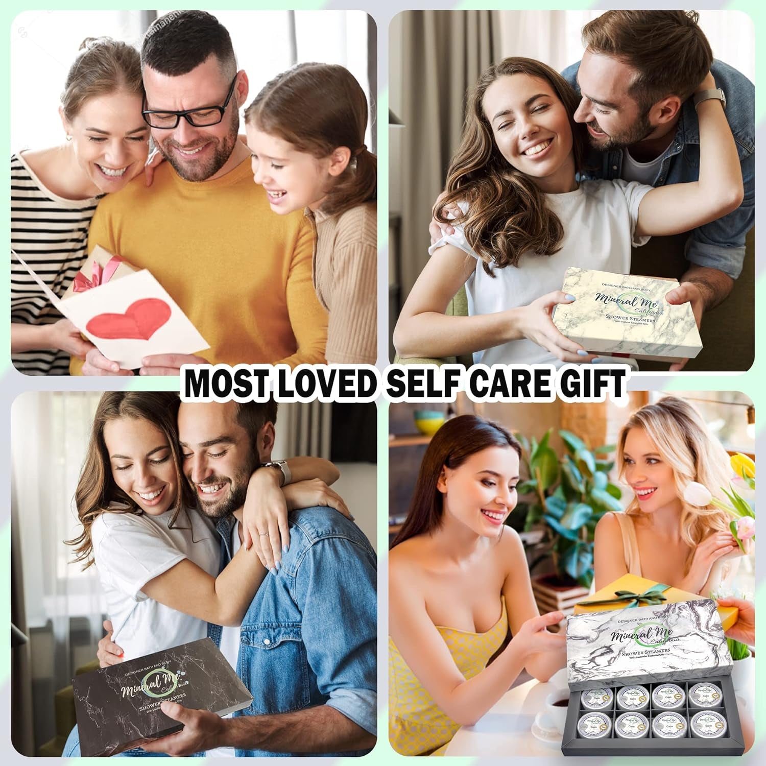 Shower Steamers Aromatherapy - Shower Bombs W/Organic Essential Oils for Vaporizing Steam Spa Relaxation, Relaxing Self Care Birthday Gifts for Men, Women, Him, Her